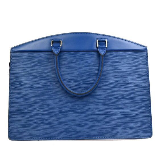 LOUIS VUITTON LV Logo Riviera Hand Bag Epi Leather Blue France - Picture 1 of 16